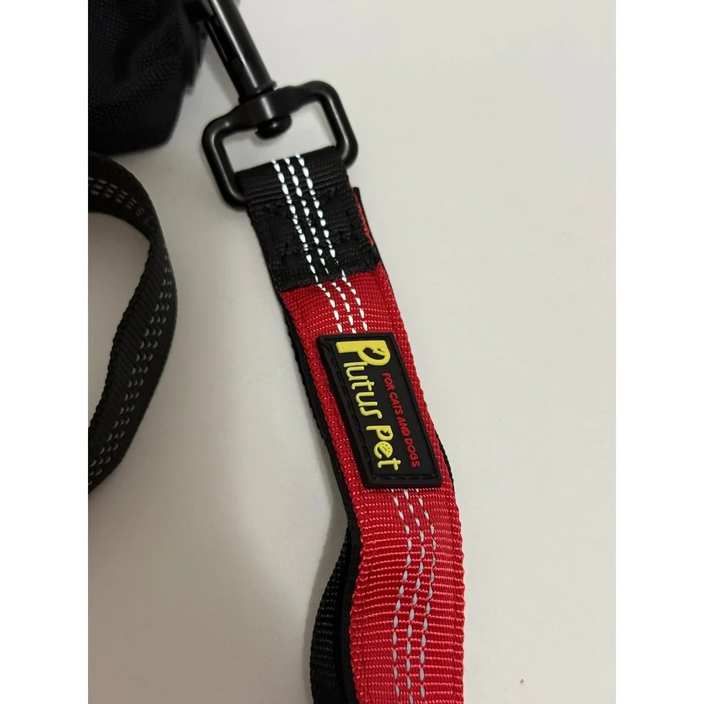 Plutus Pet Hands Free Dog Leash Black Reflective Waist Belt Bungee Running Set‎